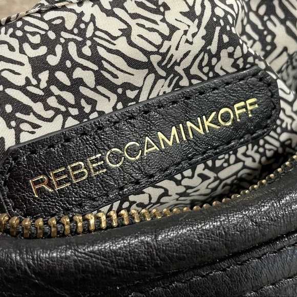 EUC Rebecca Minkoff Mini M.A.C. Crossbody Black Genuine Leather Gold Hardware - Picture 9 of 16